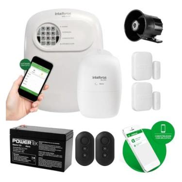 Imagem de Kit Alarme E Modulo De Choque C/ 2 Sensores S/ Fio Intelbras