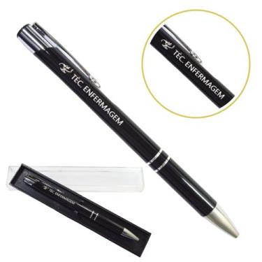 Imagem de Caneta Personalizada Cursos Metal Profissional Coloridas Téc. Enfermag