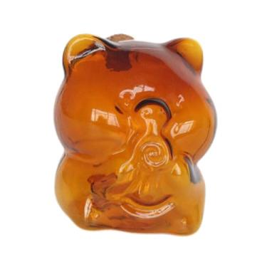 Imagem de Generic Cofrinho de vidro transparente, cofrinho de porco, novidade decorativa, caixa de dinheiro para economia, recipiente para sala de estar, desktop e casa, Marrom