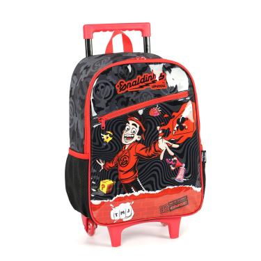 Imagem de Mochila de Rodinhas Enaldinho UP4YOU | Youtuber | Rodas de Silicone | Preto e Vermelho G