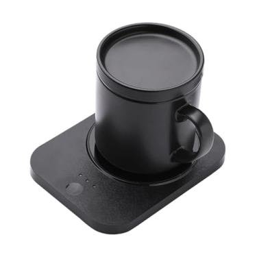 Imagem de ＫＬＫＣＭＳ Aquecedor de xícaras de café, bandeja aquecedora versátil e à prova d'água, 350ml, sem fio, com controle de temperatura, ideal para viagens, Preto