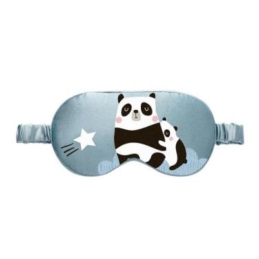Imagem de Máscara de dormir Kids Cute Panda Cartoon Silk Eye Mask Sleep - yiweis