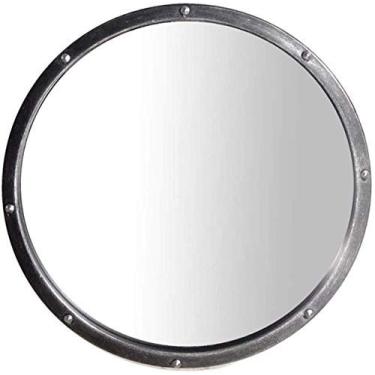 Imagem de WYUYIWH Espelho de maquiagem espelho de maquiagem espelho redondo de parede com moldura de metal vintage | espelho de banheiro montado na parede espelho de maquiagem espelho de molho cosmético