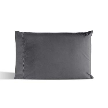 Imagem de Fronha Avulsa Percal 180 Fios Ponto Palito Dream 60% Algodão 40% Poliéster - Grafite