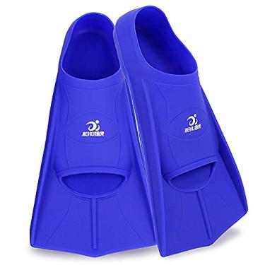 Imagem de Asas de Mergulho Silicone Curtas Confortáveis Leve Natação Equipamento Snorkeling com Largas Drenagem Dois Canais Sacola Malha na Parte Inferior para Adultos Iniciantes Treinamento