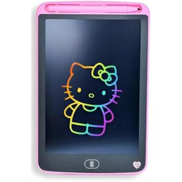 Imagem de Lousa Mágica Educativa Infantil 8,5" com Caneta Interativa – Tablet de Desenho e Escrita Reutilizável LCD – Cor Rosa