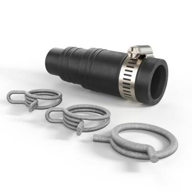 Imagem de KRAUS Kit de conectores de lava-louças para descarte de lixo com conexões de mangueira ajustáveis e 3 braçadeiras de mola, KDWC-1