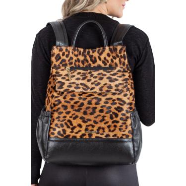 Imagem de Mochila antifurto de couro estampado Suelen