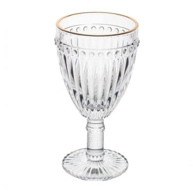 Imagem de Taça De Agua De Vidro Filete Dourado Empire 325 Ml - Lyor