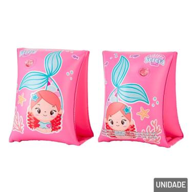 Imagem de Boia de Braço Inflável 25x15,5cm Sereia Colorida - Tudo em Caixa