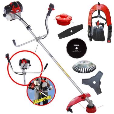Imagem de Roçadeira Rt43l 43cc Com Carretel + Faca 2p 3p 80d E Escova