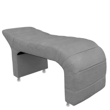 Imagem de Maca Estofada Julia Para Estetica Facial Sombrancelha E Cilios Suede Cinza