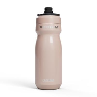 Imagem de CamelBak Garrafa de água para bicicleta de aço inoxidável isolada Podium Steel – para ciclismo, fitness e esportes - serve na maioria das gaiolas de bicicleta, 510 g - pétala