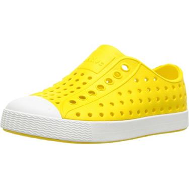 Imagem de Native Shoes Tênis infantil Jefferson Slip-On, Amarelo giz de cera/branco, 19