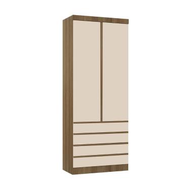 Imagem de Guarda Roupa Modulado 2 Portas e 4 Gavetas 90cm Veneza Luciane Móveis