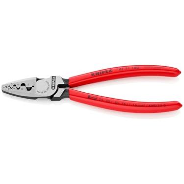 Imagem de Knipex Alicate de crimpagem 97 71 180 para mangas de extremidade 0,25 – 2,5 mm com cabo macio testado em VDE