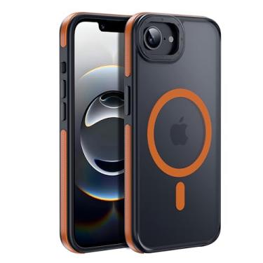 Imagem de Yzoiko Capa magnética forte para iPhone 16E [proteção de nível militar 5X para iPhone 16E] Compatível com MagSafe Capa fina translúcida à prova de choque para iPhone 16E-6,1 polegadas, amortecedor