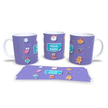 Imagem de Caneca de Cerâmica Natalina, Branca, 325ml, Design de Gatos com Gorro de Natal, Decorativa, Presente para Festas (26)