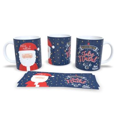 Imagem de Caneca de Natal Decorativa com Gatinhos, Porcelana Branca, Design Festivo Nosso 1º Natal Juntos, Ho Ho Ho, 2020 (19)