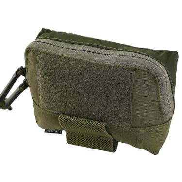 Imagem de tactifans Bolsa tática Molle Admin, bolsa de peito pequena Molle, bolso organizador de armazenamento para colete tático plataforma Molle de cinto de 4 cm (verde)