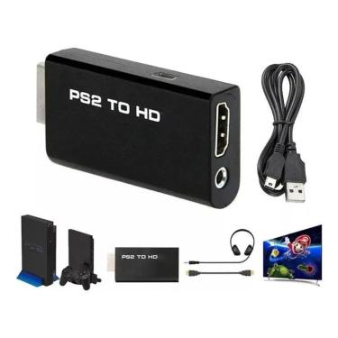 Imagem de 2X Adaptador De Vídeo Para Ps2 Hdmi Full Hd 1080P Tv Monitor