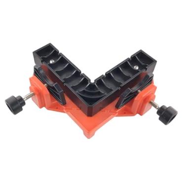 Imagem de MotiveTech Grampo de canto, esquadros de posicionamento de 90 graus, ferramenta portátil de precisão profissional para marcenaria, ideal para gavetas, armários e, Laranja