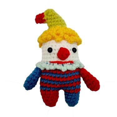 Imagem de Boneca de brinquedo de pelúcia, palhaço de tricô de Natal, 13 cm