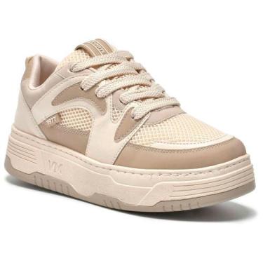 Imagem de Tênis Casual Feminino Via Marte, Bege, 36