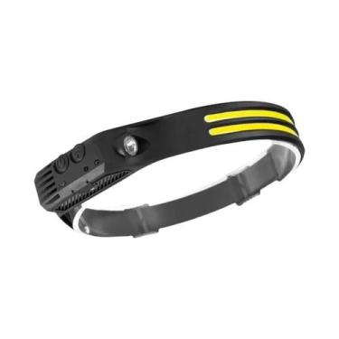 Imagem de Lanterna De Cabeça LED Recarregável Com Indução, 6 Modos, Sensor COB, 