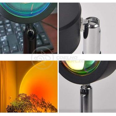 Imagem de Mini Ring Light Sunset Projetor Luminária Vermelho