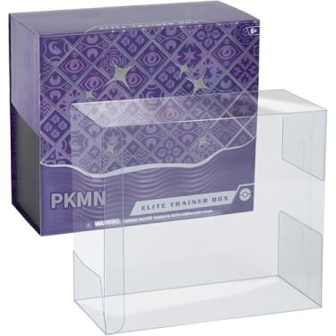 Imagem de Pacote com 12 capas protetoras PKMN ETB – Elite Trainer Box Protector – ETB Case PET 0,5 mm compatível com caixas Elite Trainer