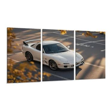 Imagem de HUIROBO Pôster esportivo Jdm Rx7 arte de parede em tela para sala de estar, quarto, decoração de casa, escritório, pintura, pôsteres (40 x 80 cm) × 3)