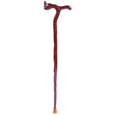 Imagem de Bengala de madeira maciça bengala de madeira torneira de jacarandá muletas palitos de idosos bengalas andadores presentes duráveis