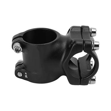 Imagem de Acouto Haste Curta de Alumínio Processado CNC Com Jato de Areia Anódico – Leve e Guiador para Estrada, Montanha e Bicicletas, Fácil Instalação e Absorção de Choque, Cor Preta (25,4x35mm)