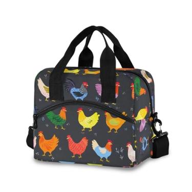 Imagem de Burbuja Lancheira térmica para galinhas para mulheres e homens, lancheira portátil com alça de ombro removível, lancheira para viagem, piquenique, escritório, trabalho