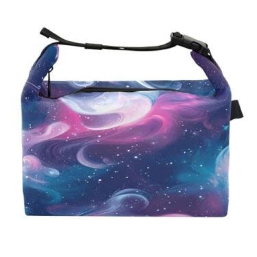 Imagem de STAYTOP Linda lancheira da galáxia da Via Láctea com fivela, lancheira isolada para meninos e meninas, lancheira térmica para trabalho escolar