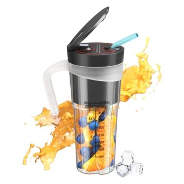 Imagem de Liquidificador Portátil para Milkshakes e Smoothies 16 OZ Rechargeable Type-C Pessoal com 6 Lâminas Ultra Afiadas Escova