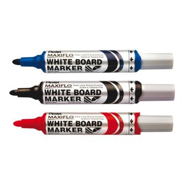 Imagem de Kit Marcador Para Quadro Branco Mwl5m De Alta Capacidade Maxiflo Pentel Az+pt+vm