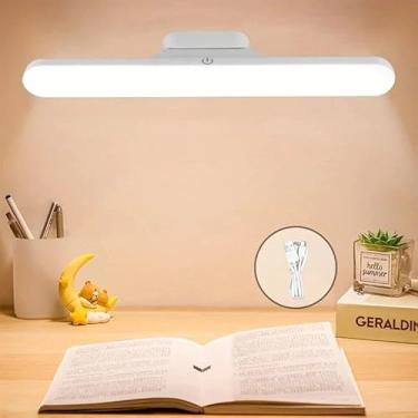 Imagem de Luminária de LED Magnética, Barra Spot Lâmpada Recarregável,Sem Fio USB - Ilumina Qualquer ambiente,Escritório Quarto Cozinha Sala Banheiro - Ajustável em 3 cores Branco quente, Neutro e Frio.