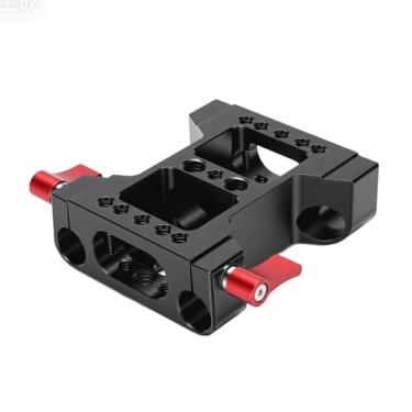 Imagem de Jiawu Placa Base da Câmera Com Braçadeira de Trilho de Haste de 15 Mm, Placa Base do tripé da Câmera Com Orifício de Parafuso de 1/4 e 3/8 Polegadas, para tripé e Suporte de Ombro