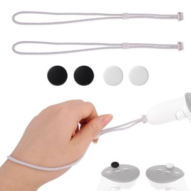 Imagem de 2un Correias Pulso Controlo VR Compatíveis com Meta Quest 3/3S, Correia Mão de Controlo VR Ajustável com Protetores Analógicos para Acessório Equipamento Jogo Realidade Mista