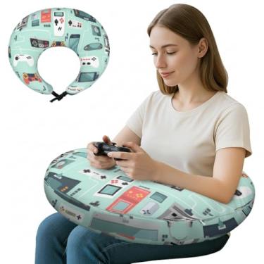 Imagem de Queen Hero Almofada de colo para leitura e jogos, almofadas de mesa de colo para crochê e artesanato com almofada de apoio de cotovelo e braço para uso ergonômico na cama e sofá