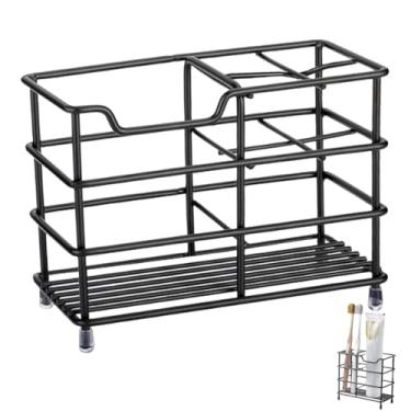 Imagem de Suporte para escova de dentes e pasta de dente para banheiro, organizador compacto