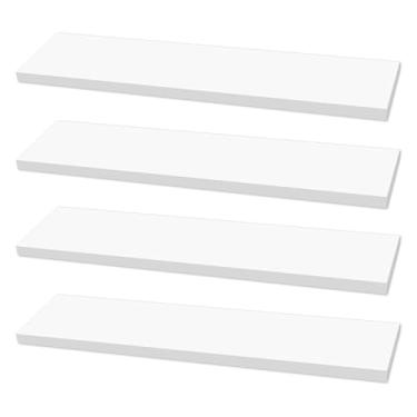 Imagem de 4 Prateleiras de Madeira para Armário de Medicamentos, 33cm Estilo Minimalista Montagem na Parede ou Suspensão Ideais para Organização Cozinha Sala Estar e Casa Banho (Branco)