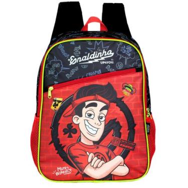 Imagem de Mochila Escolar Costas Enaldinho Youtuber IS42221 - Luxcel, VERMELHO