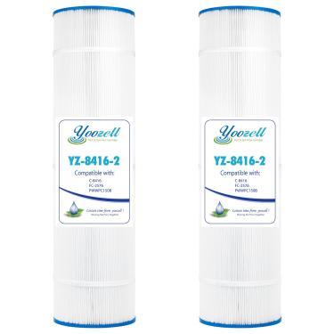 Imagem de Yoozell Filtro de piscina substitui C-8416, Filbur FC-2576, PWWPC150B, 25230-0150S, Posi-Clear PXC-150, Darlly 81504, filtro de banheira de hidromassagem de 150 m², pacote com 2