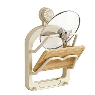 Imagem de Suporte para tampa de panela – Ferramenta à prova d'água com de 2 camadas | Organizador de tampa | para amigos, frigideiras, cozinha, cozinha, bancadas, armário, porta, parede, interior, casa