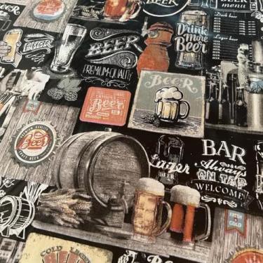 Imagem de Toalha De Mesa Termica Plastica Retangular 6 Lugares 140x200 2 Metros Boteco