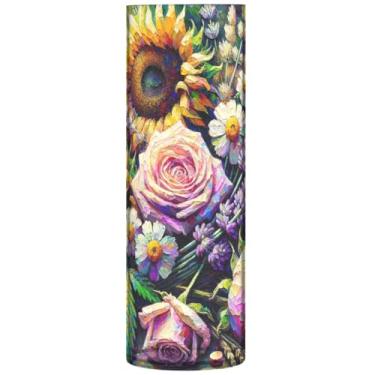 Imagem de Vasos cilíndricos para centros de mesa, lavandas, girassóis, rosas, vaso grande, fofo, floral, decoração de casa, estética, 30 x 9,9 cm