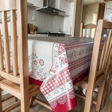 Imagem de Toalha De Mesa Termica Plastica Retangular 6 Lugares 140x200 2 Metros Floral